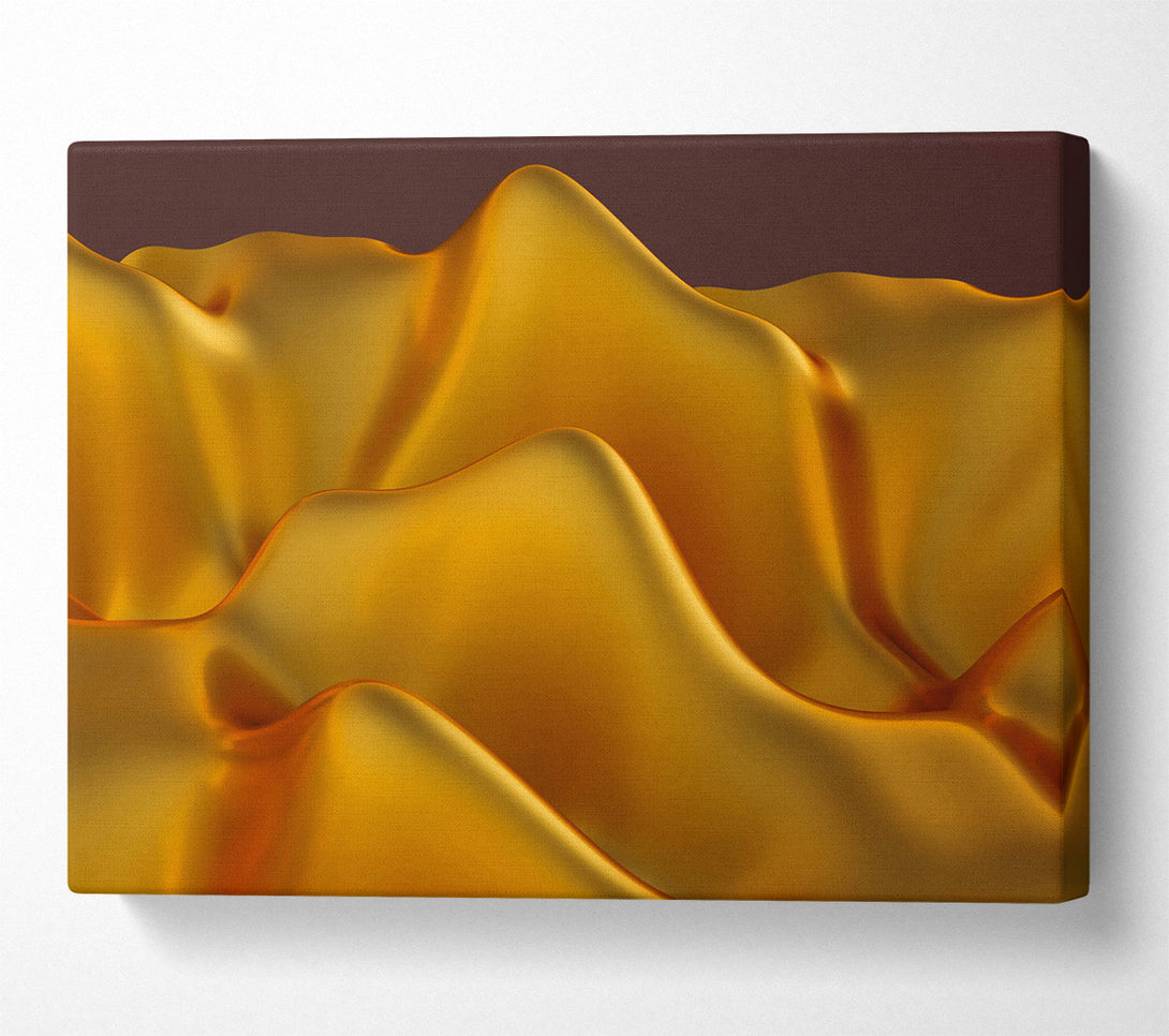  A Canvas Print of Golden Abstract Flow Canvas Print