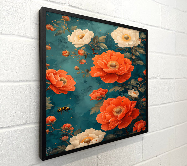 Orange Bloom Teal Sky