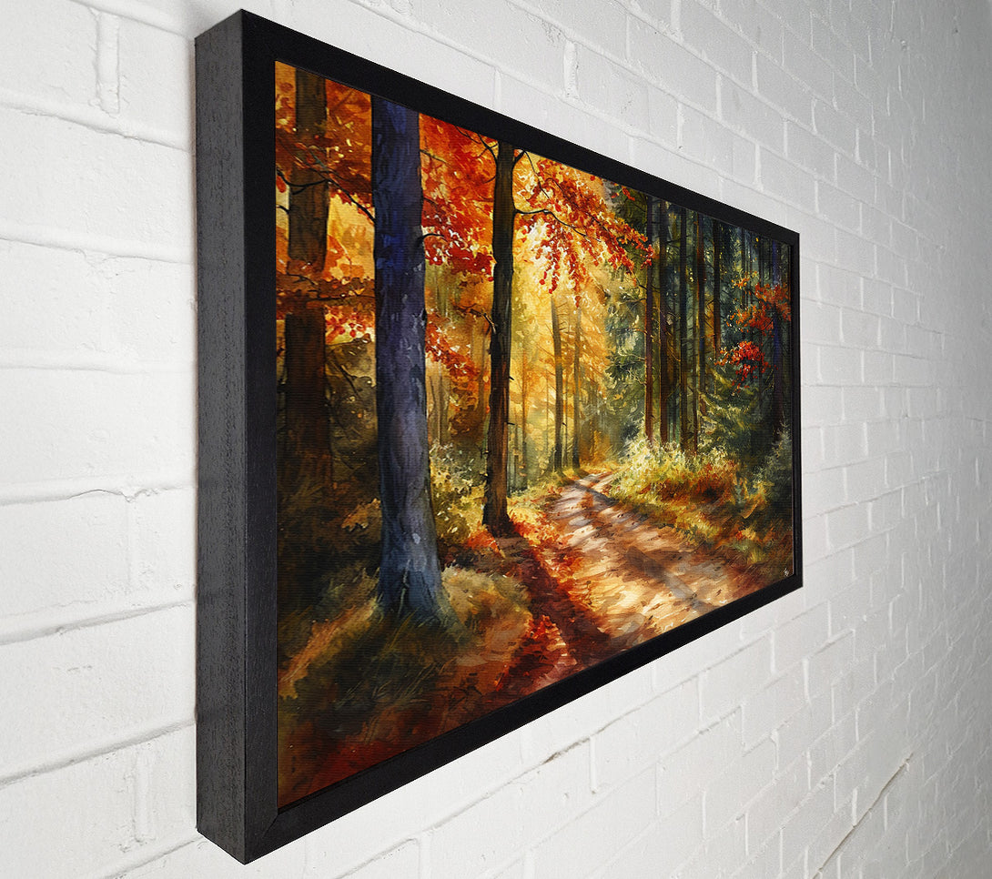  A Canvas Print of Forest Woodland Walk Canvas Art