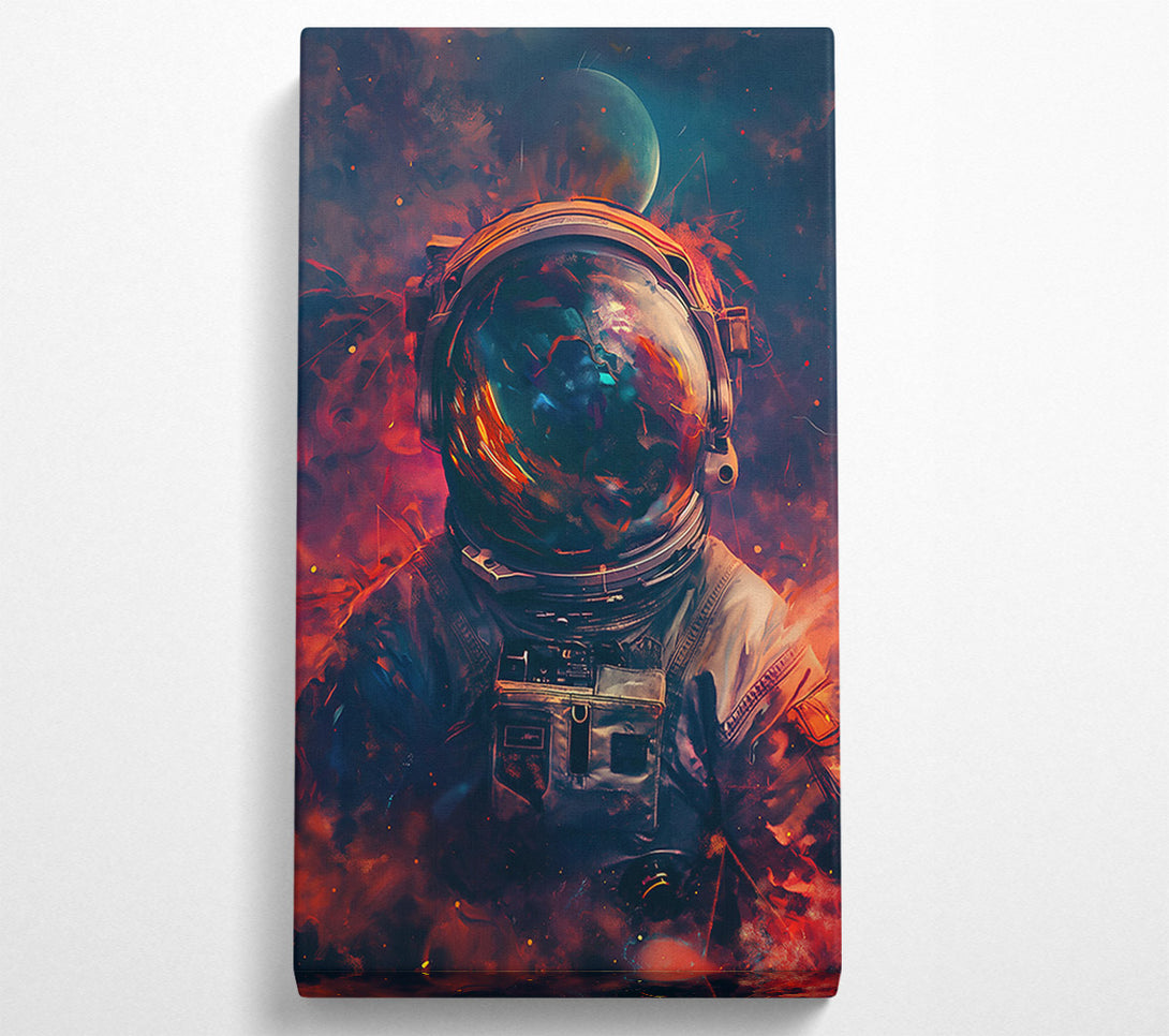  A Canvas Print of Crimson Astronaut'S Dream Canvas Print