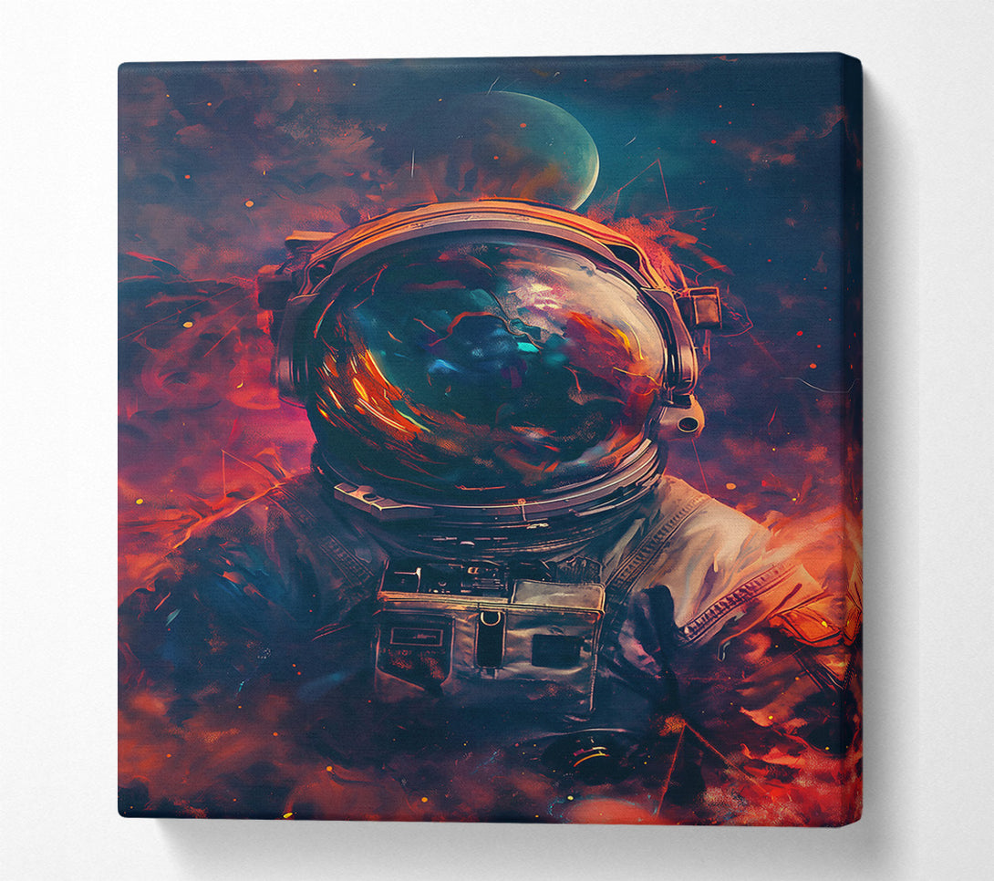  A Canvas Print of Crimson Astronaut'S Dream Canvas Print