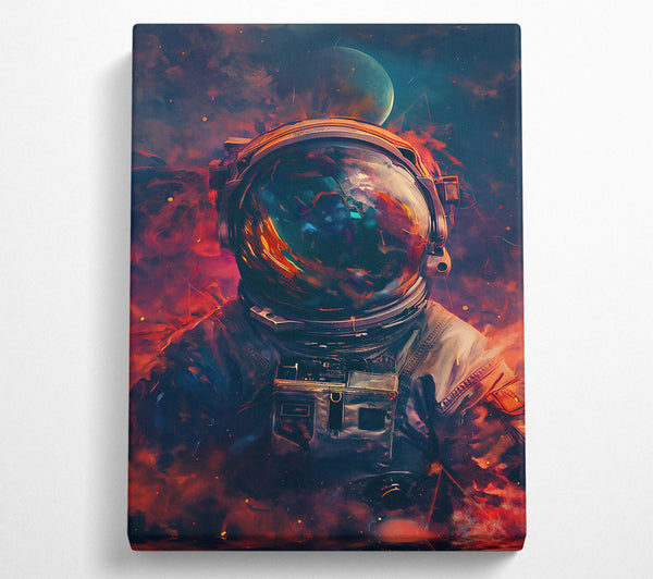  A Canvas Print of Crimson Astronaut'S Dream Canvas Print