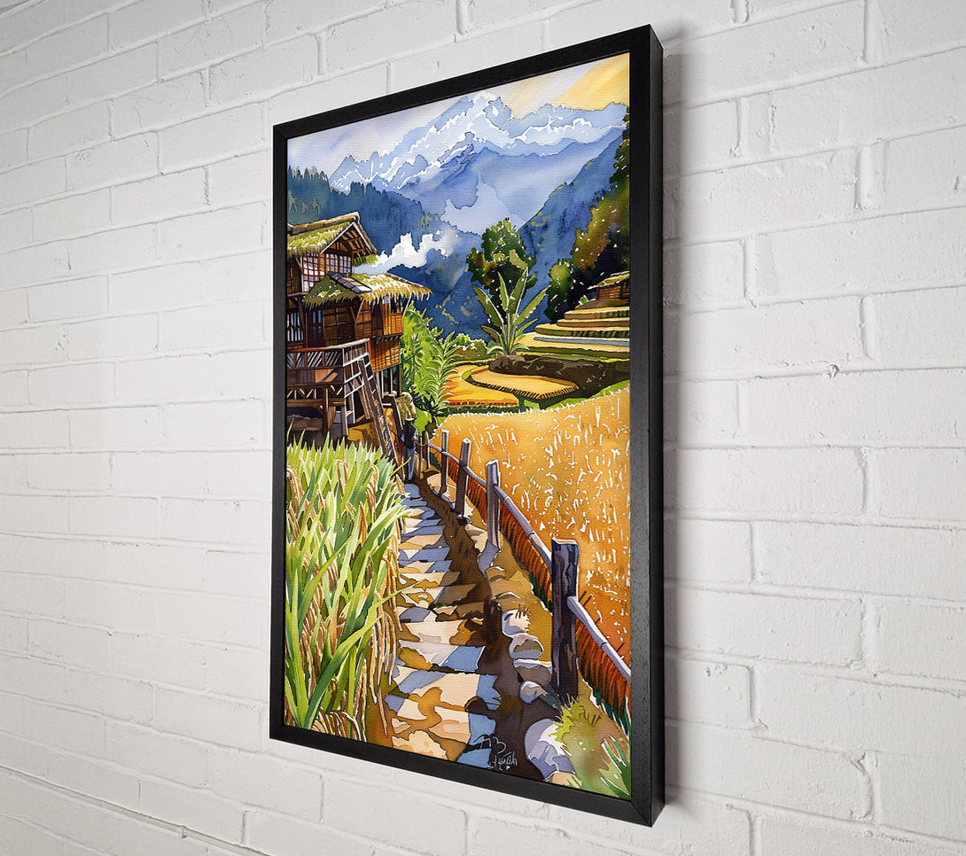  A Canvas Print of Blue Mountain Steps Canvas Wall Art