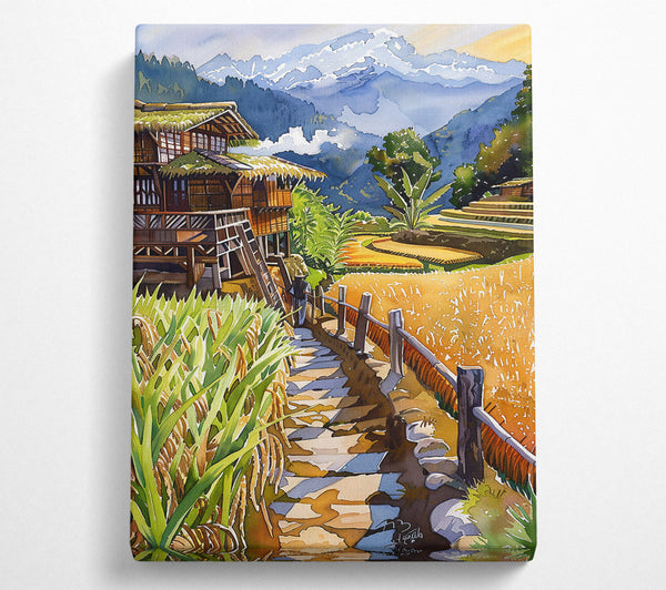  A Canvas Print of Blue Mountain Steps Canvas Wall Art