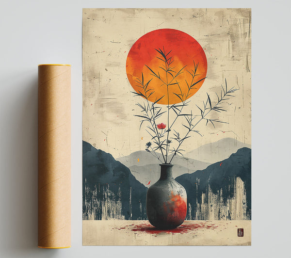 Crimson Sun'S Embrace. Poster