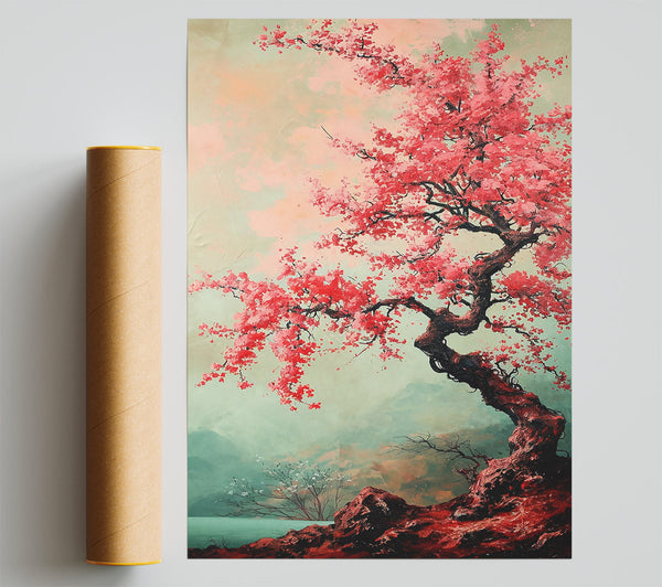 Crimson Blossom Dream Poster