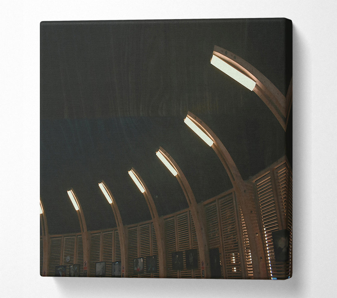  A Canvas Print of Warm Wooden Arcs Canvas Wall Art