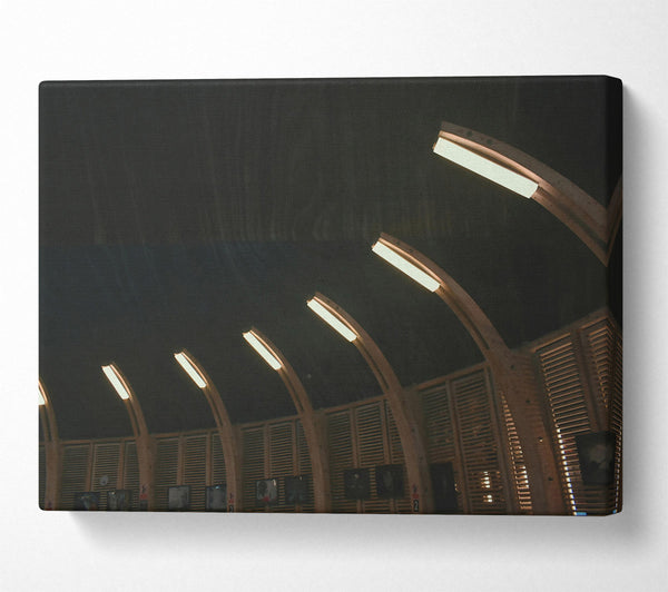  A Canvas Print of Warm Wooden Arcs Canvas Wall Art