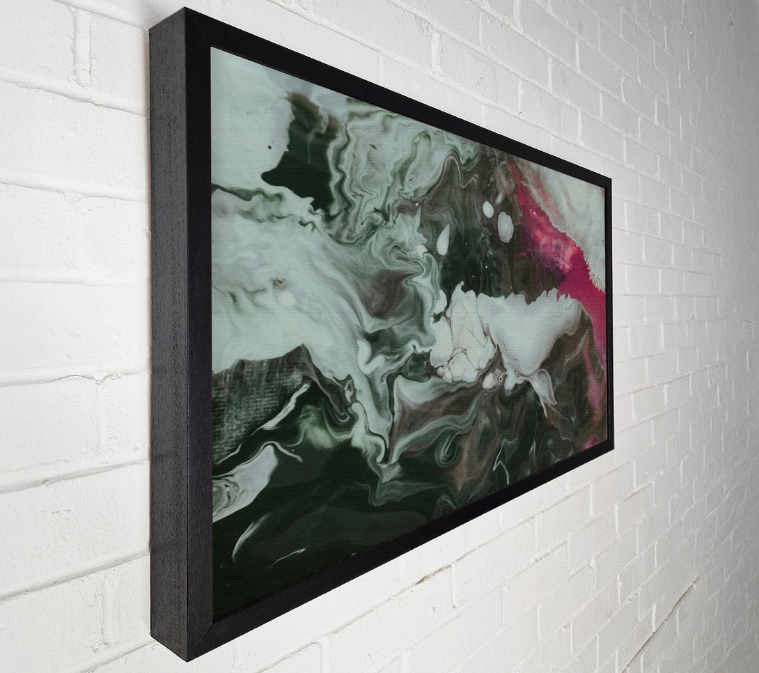  A Canvas Print of Crimson And Jade Swirls. Canvas Wall Art