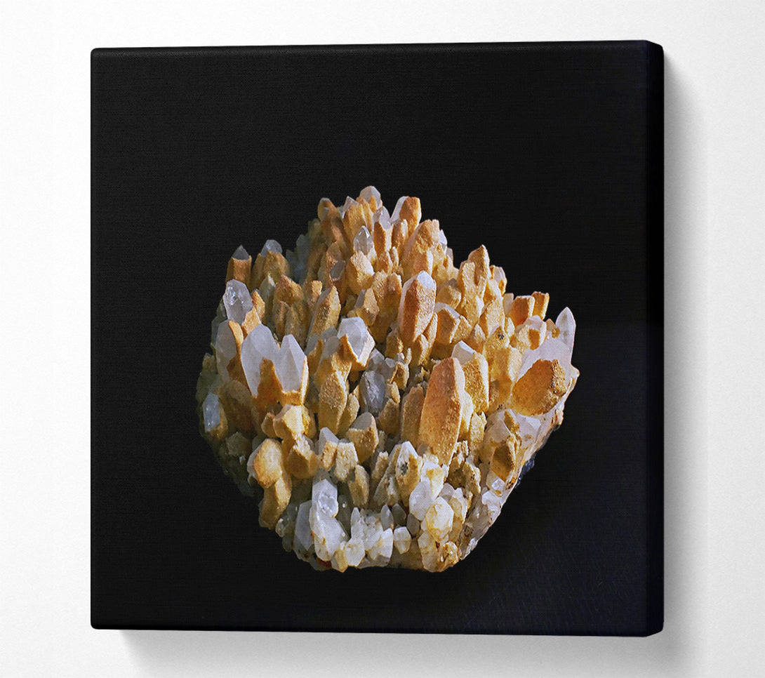  A Canvas Print of Golden Quartz Cluster Canvas Art