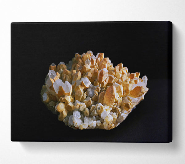  A Canvas Print of Golden Quartz Cluster Canvas Art