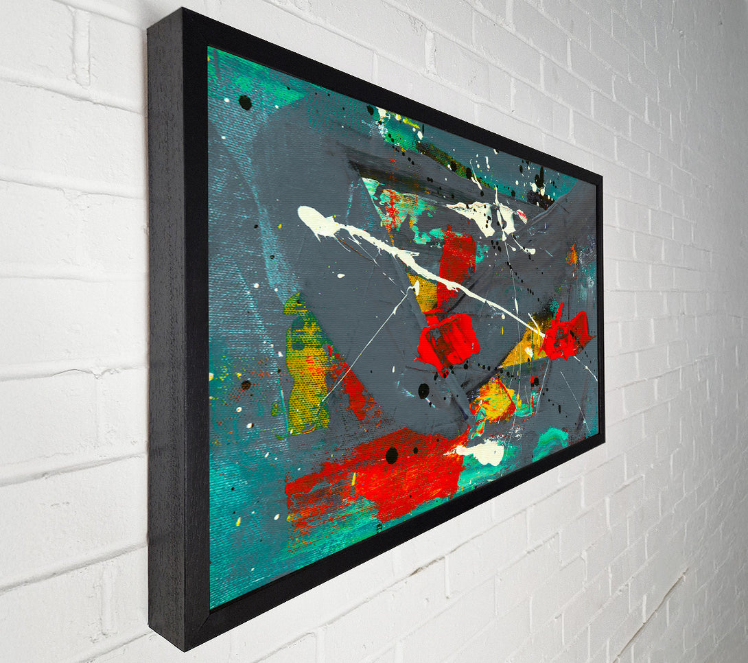  A Canvas Print of Grey Splashes Of Color Canvas Wall Art