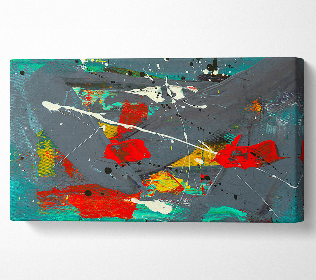  A Canvas Print of Grey Splashes Of Color Canvas Wall Art