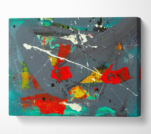 A Canvas Print of Grey Splashes Of Color Canvas Wall Art