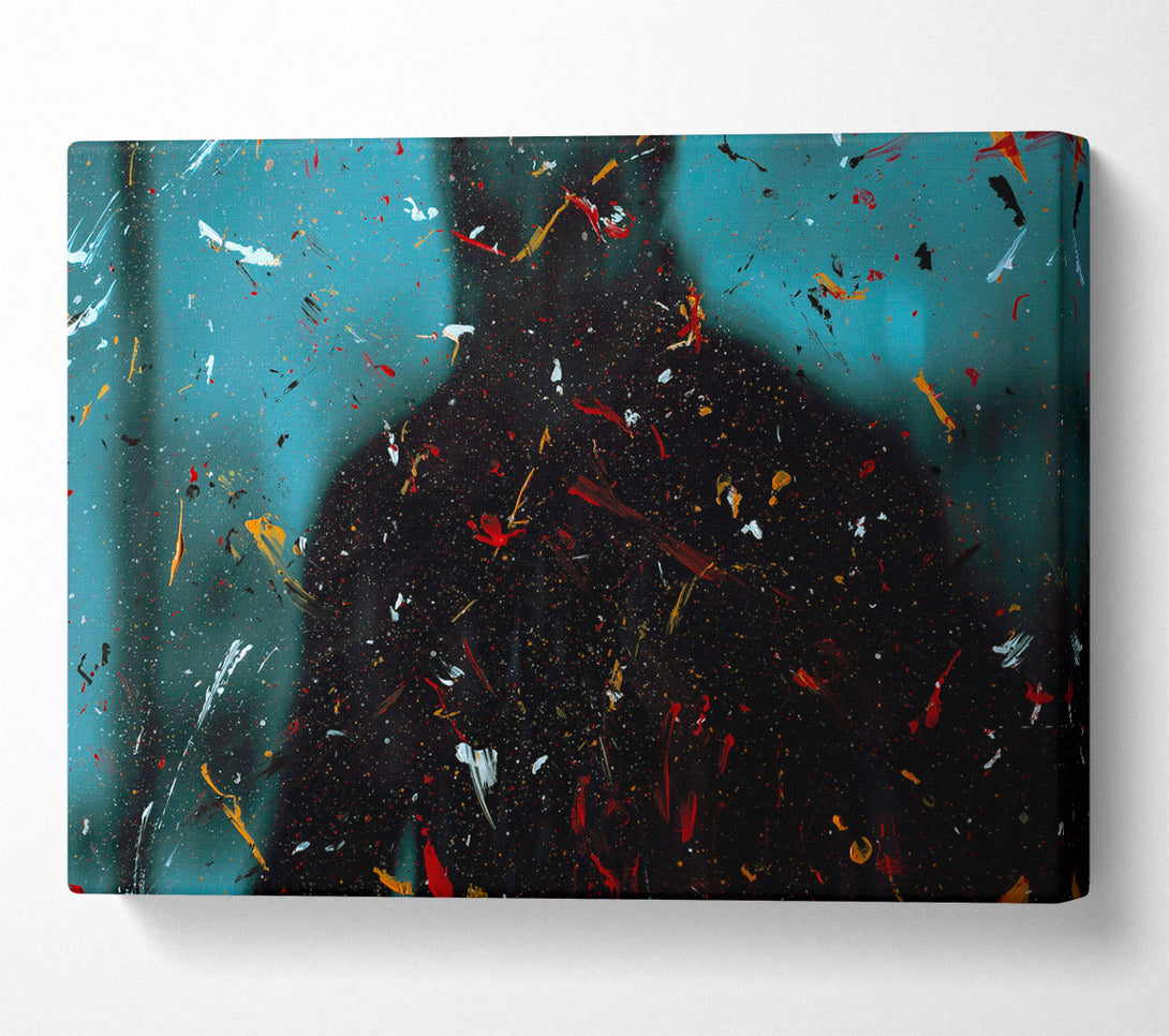  A Canvas Print of Teal Splashes Of Color Canvas Wall Art