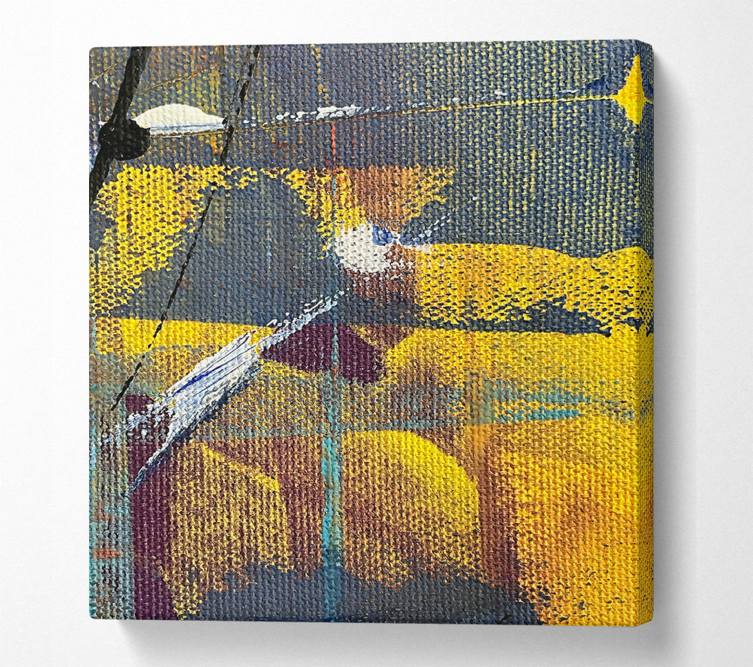  A Canvas Print of Golden Abstract Expression Canvas Print