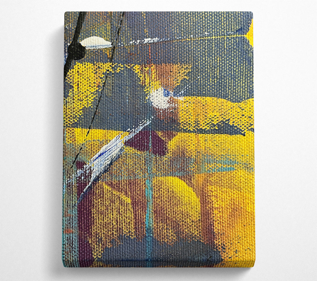  A Canvas Print of Golden Abstract Expression Canvas Print