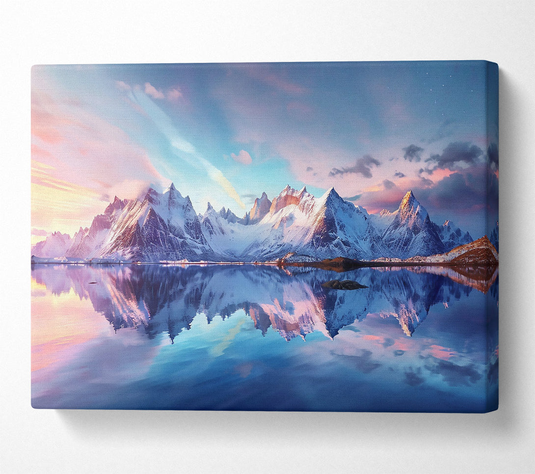  A Canvas Print of Blue Mountain Reflection Canvas Art