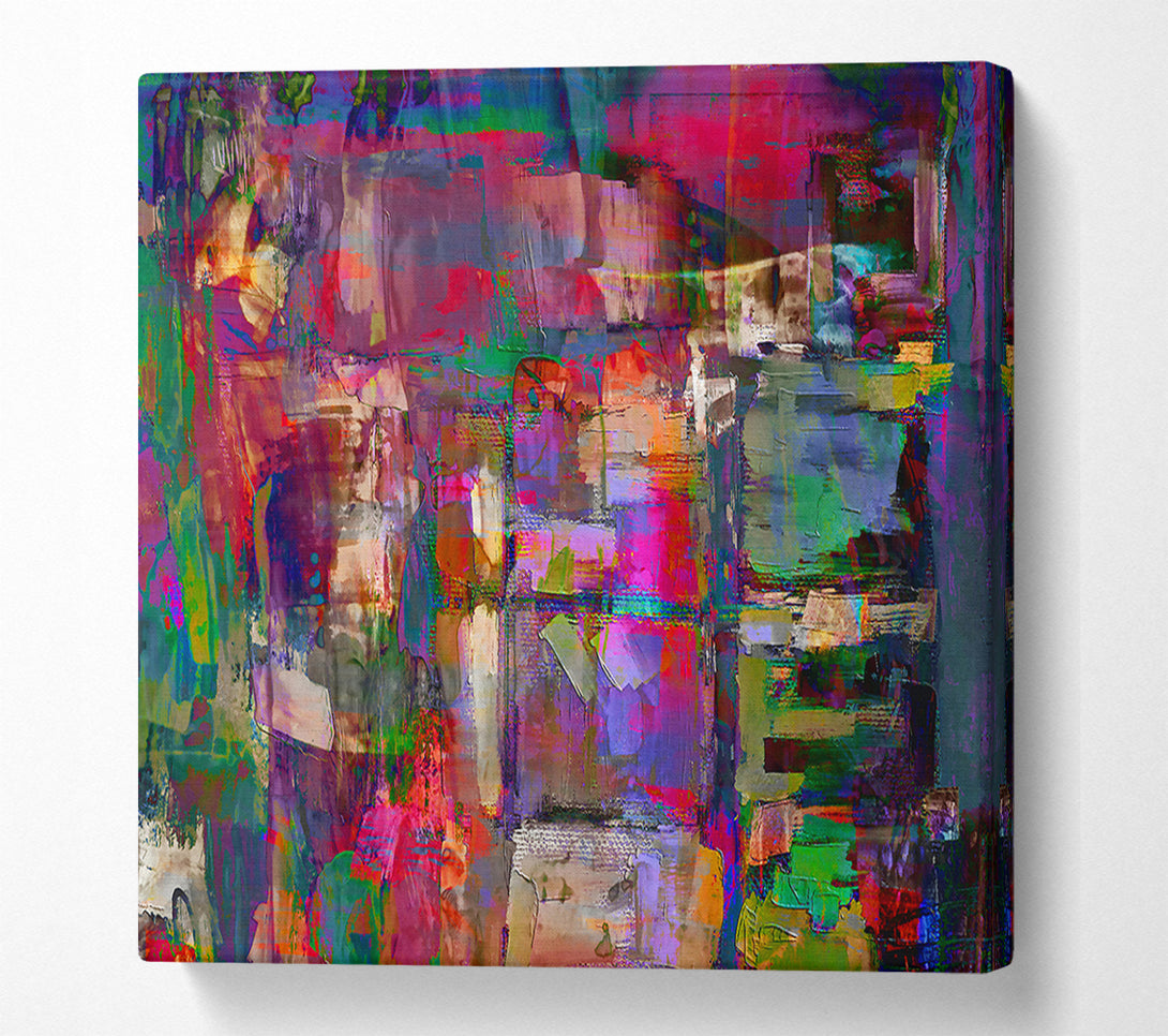  A Canvas Print of Crimson Abstract Chaos Canvas Wall Art
