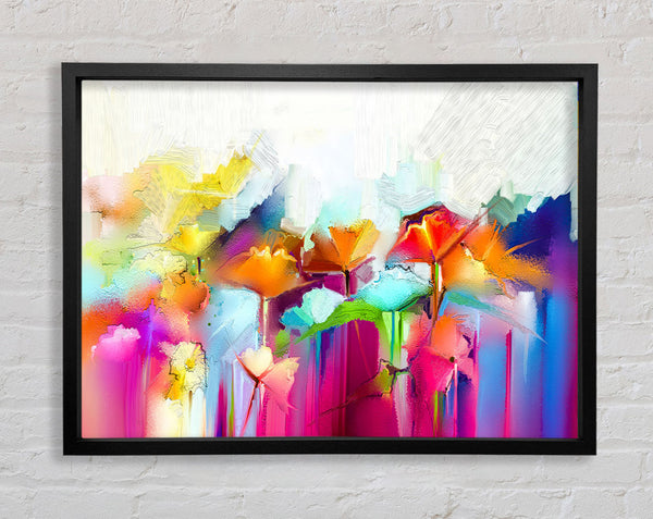 Fractured Flower Framed Print
