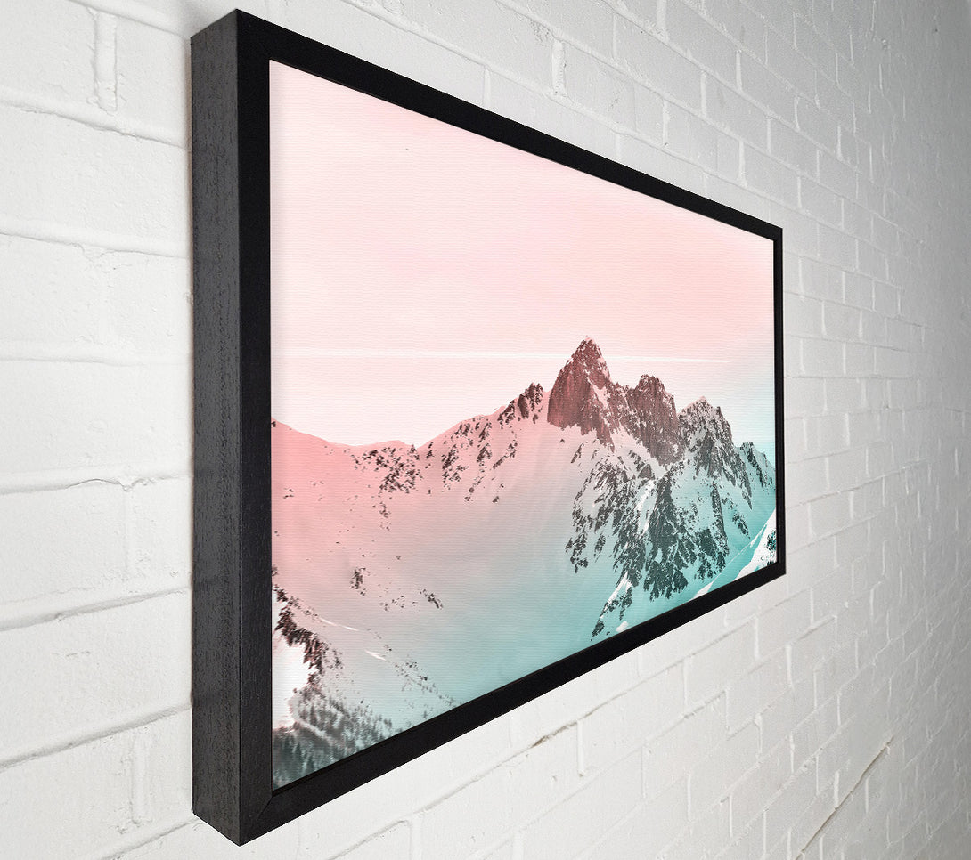  A Canvas Print of Pink Sky Mountains Canvas Wall Art
