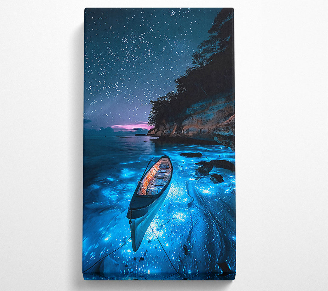  A Canvas Print of Blue Ocean Night Sky Canvas Wall Art