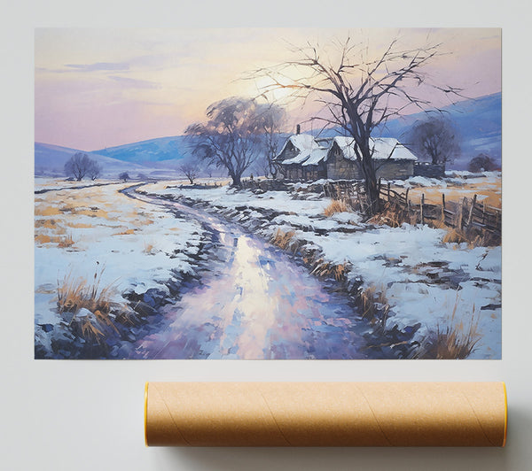 Purple Winter Stream Print