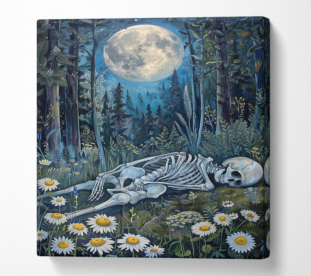  A Canvas Print of Blue Moon Bones Canvas Art