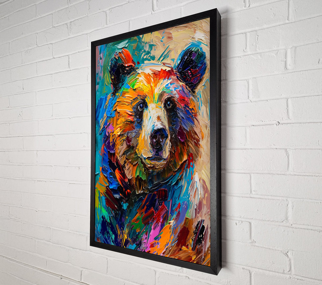  A Canvas Print of Blue Bear Gaze Canvas Print