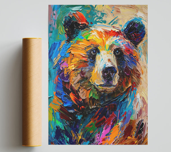 Blue Bear Gaze Giclee Print