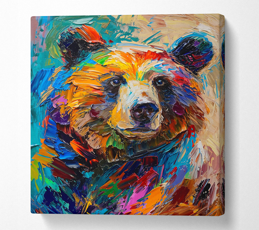  A Canvas Print of Blue Bear Gaze Canvas Print