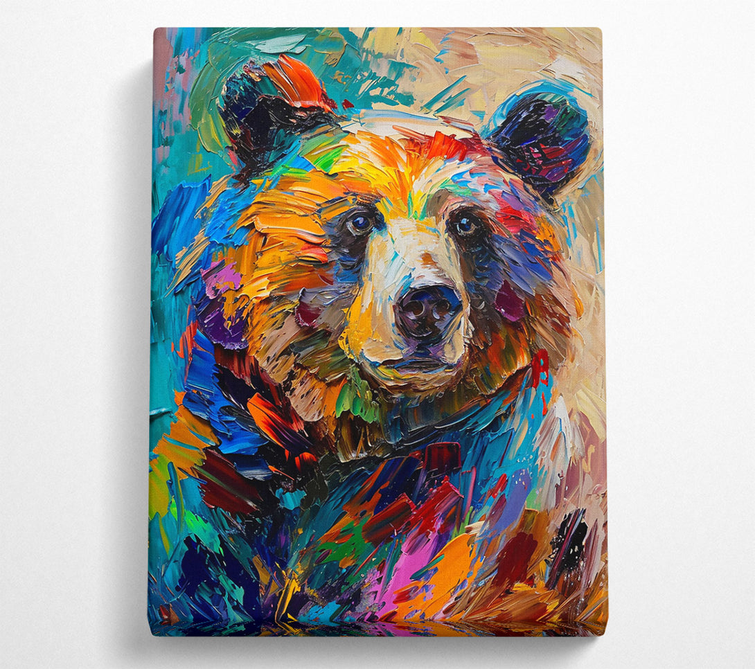  A Canvas Print of Blue Bear Gaze Canvas Print