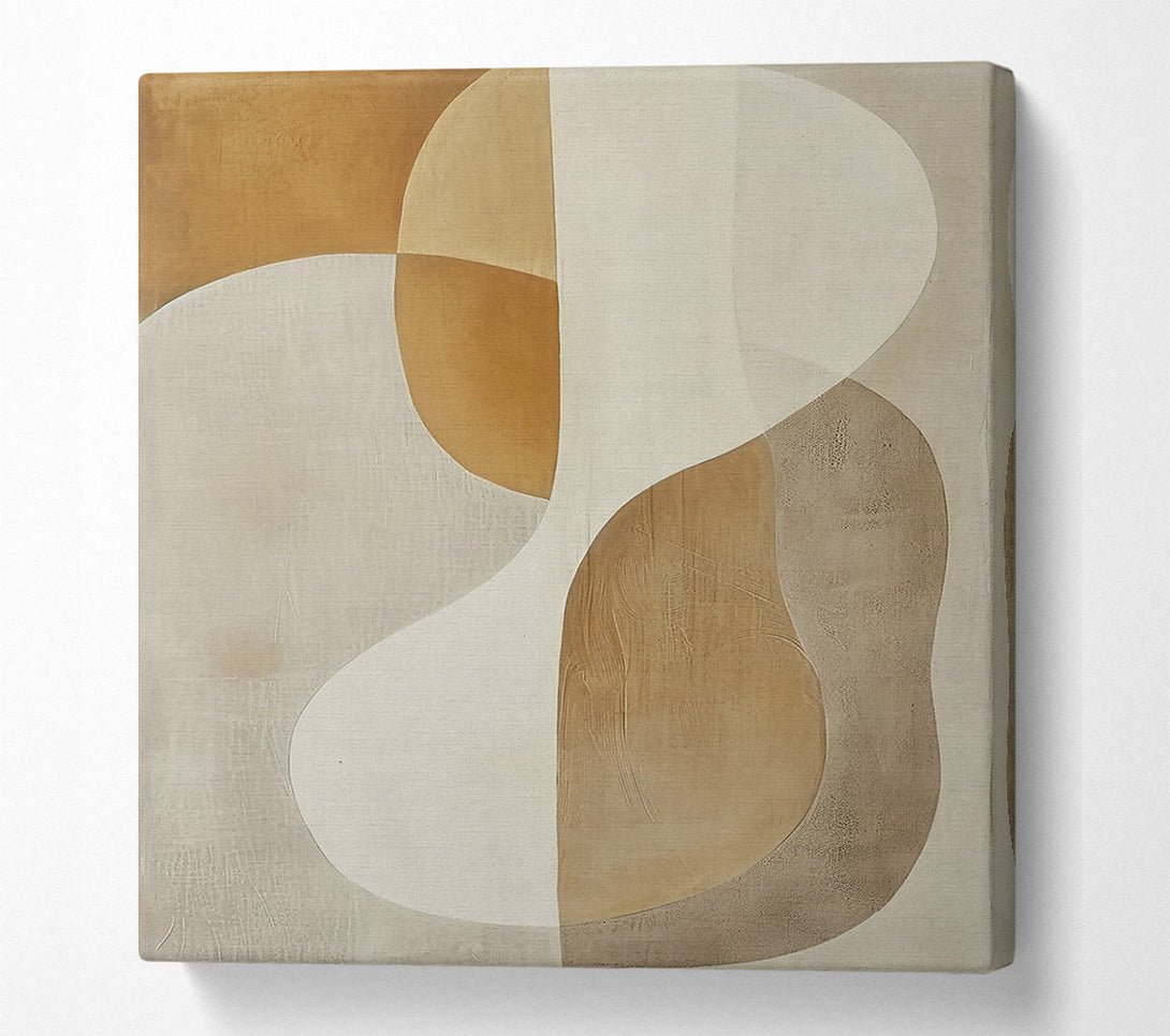  A Canvas Print of Golden Sand Abstract Canvas Art