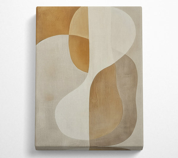  A Canvas Print of Golden Sand Abstract Canvas Art