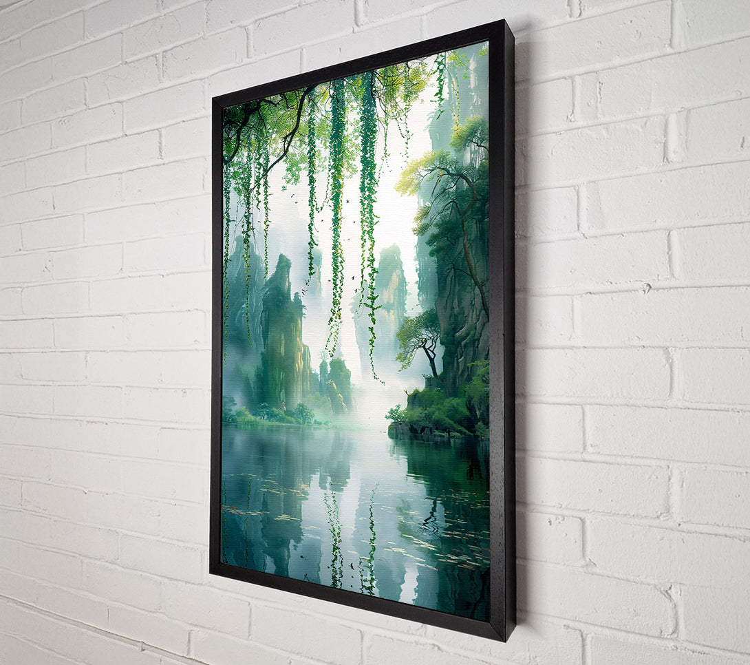  A Canvas Print of Emerald Mist Reflections Canvas Art