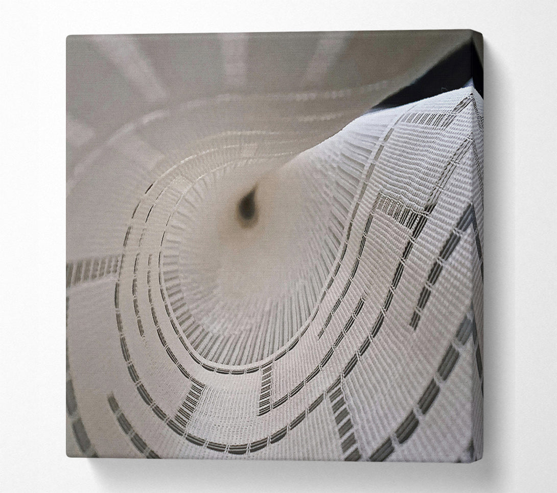  A Canvas Print of White Fabric Vortex Canvas Wall Art