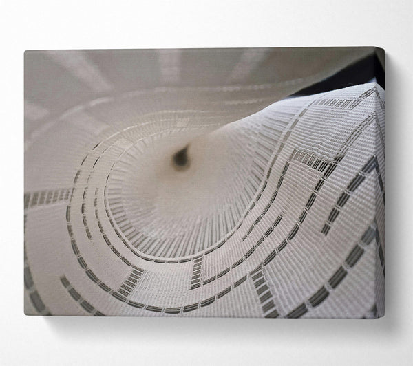  A Canvas Print of White Fabric Vortex Canvas Wall Art