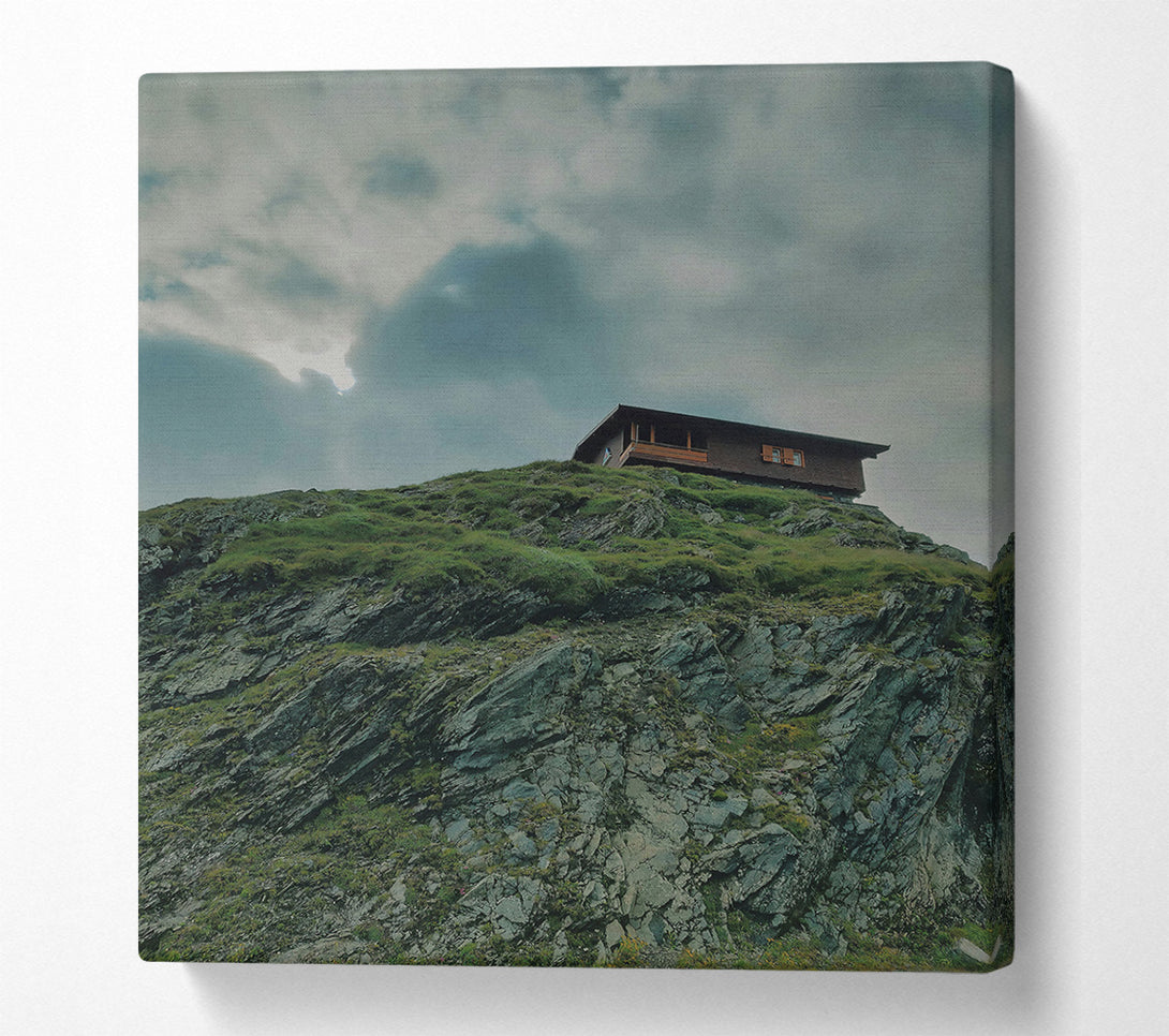  A Canvas Print of Green Mountain Retreat Canvas Wall Art