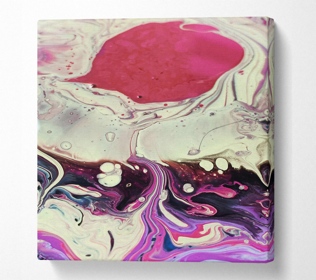  A Canvas Print of Crimson Swirls And Drips Canvas Print