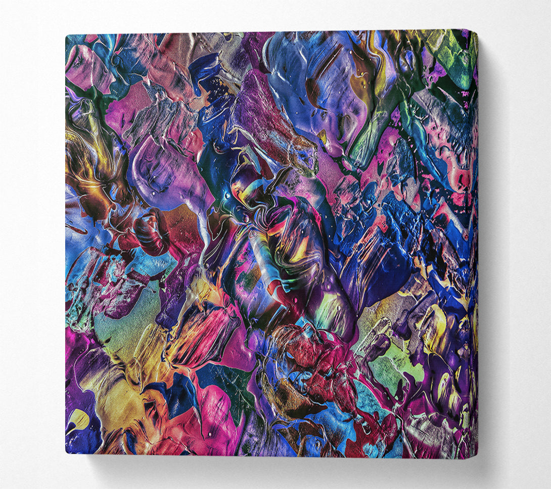  A Canvas Print of Indigo Abstract Swirl Canvas Print