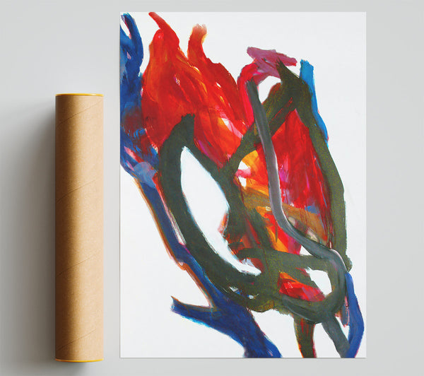 Crimson And Black Dance Giclee Print