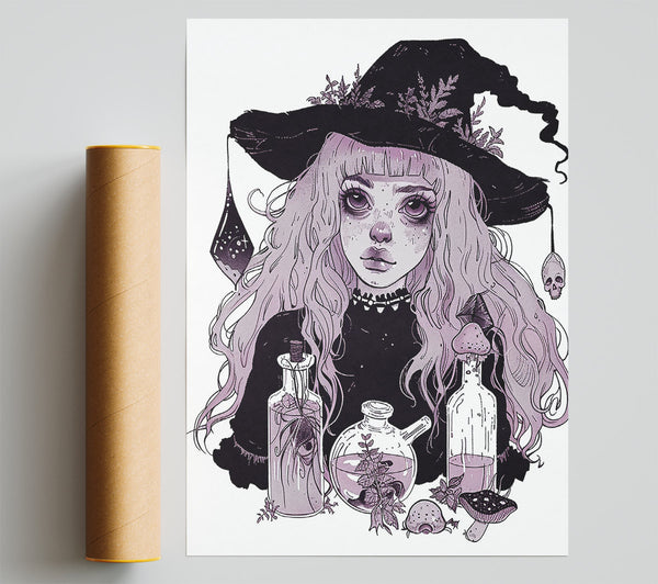 Lavender Witchcraft Potion Poster