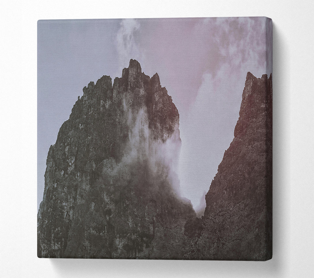  A Canvas Print of Pink Mountain Mist Canvas Print
