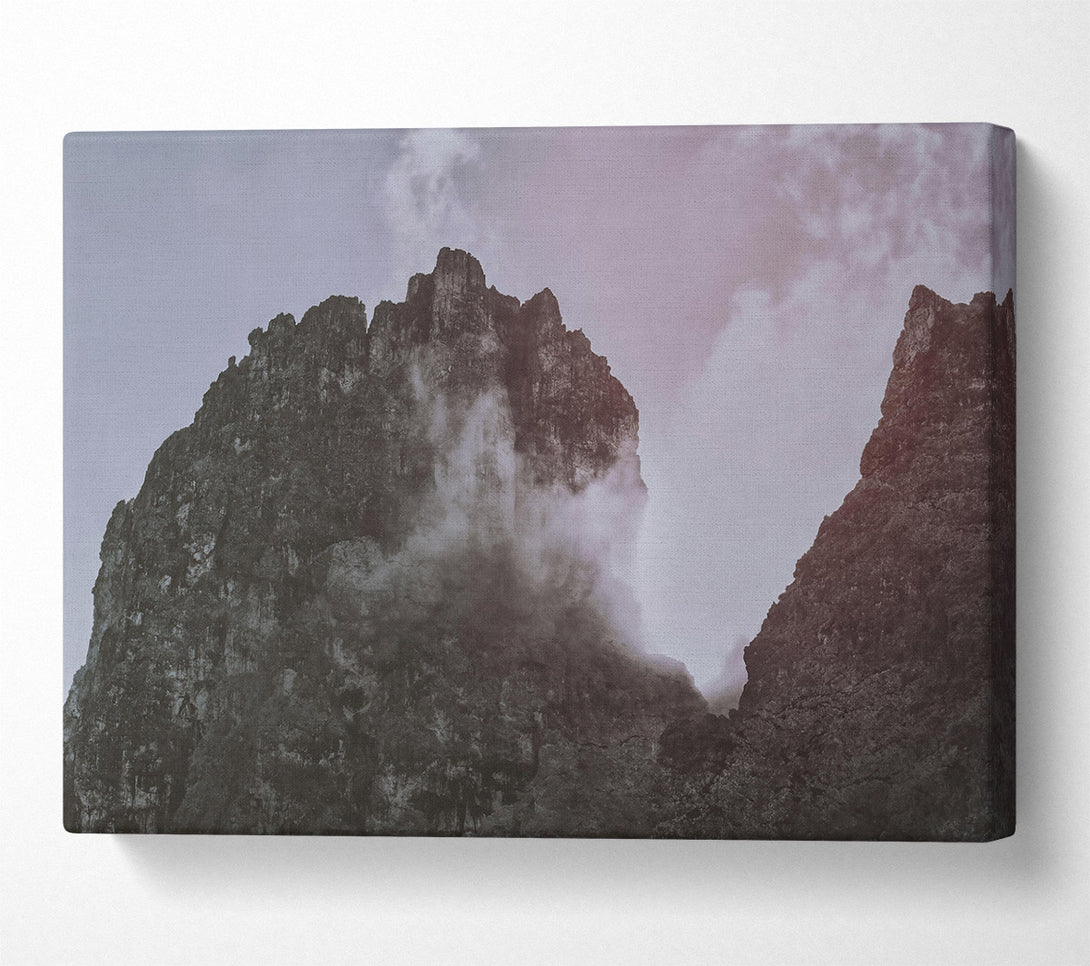  A Canvas Print of Pink Mountain Mist Canvas Print