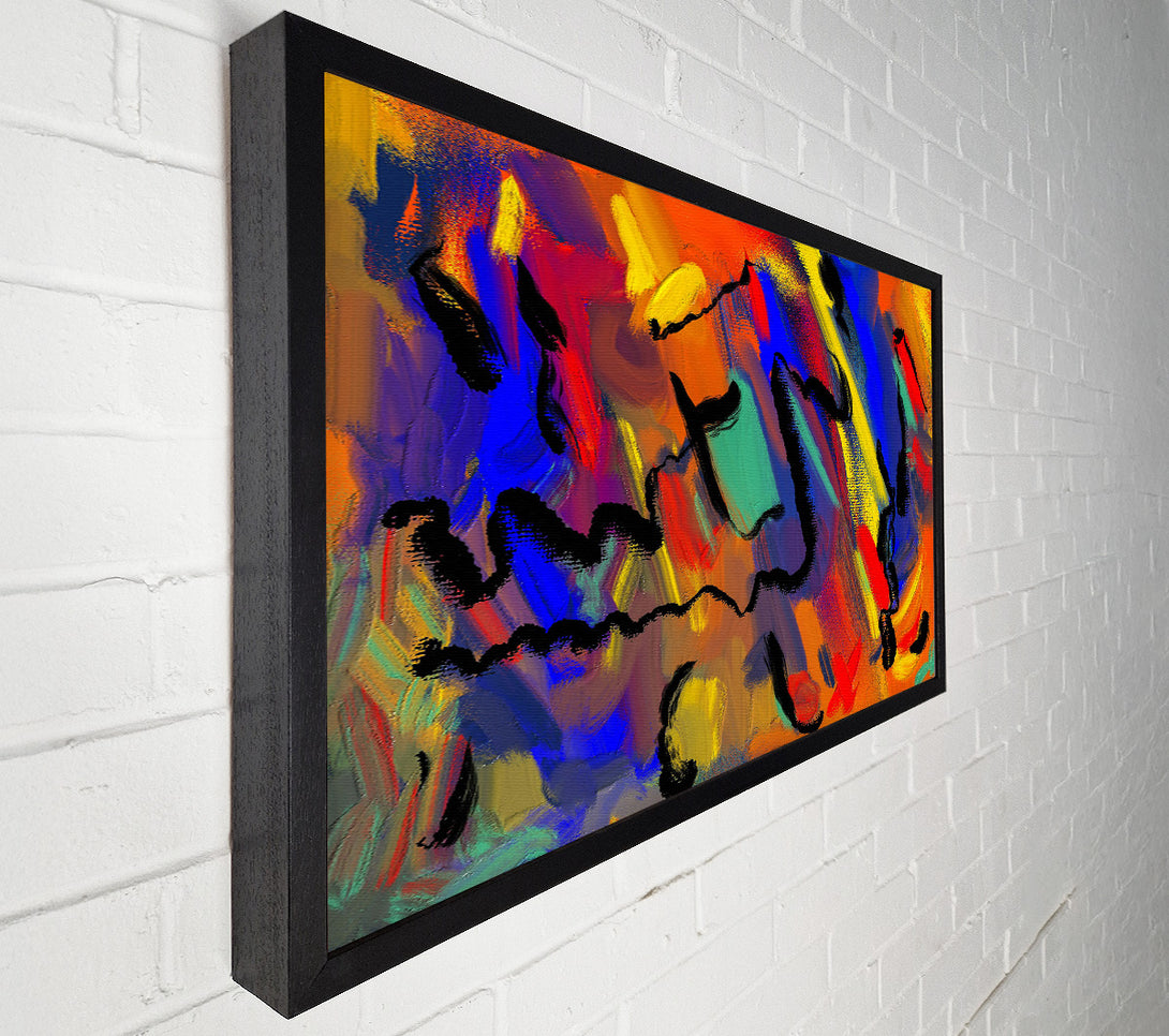  A Canvas Print of Orange Abstract Chaos Canvas Art