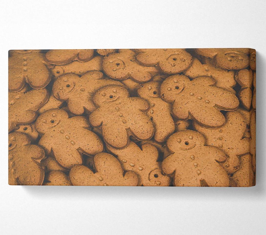  A Canvas Print of Brown Gingerbread Men Canvas Wall Art