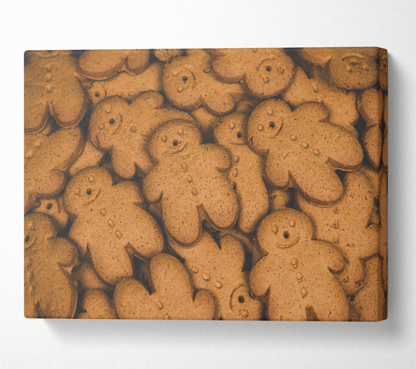 A Canvas Print of Brown Gingerbread Men Canvas Wall Art