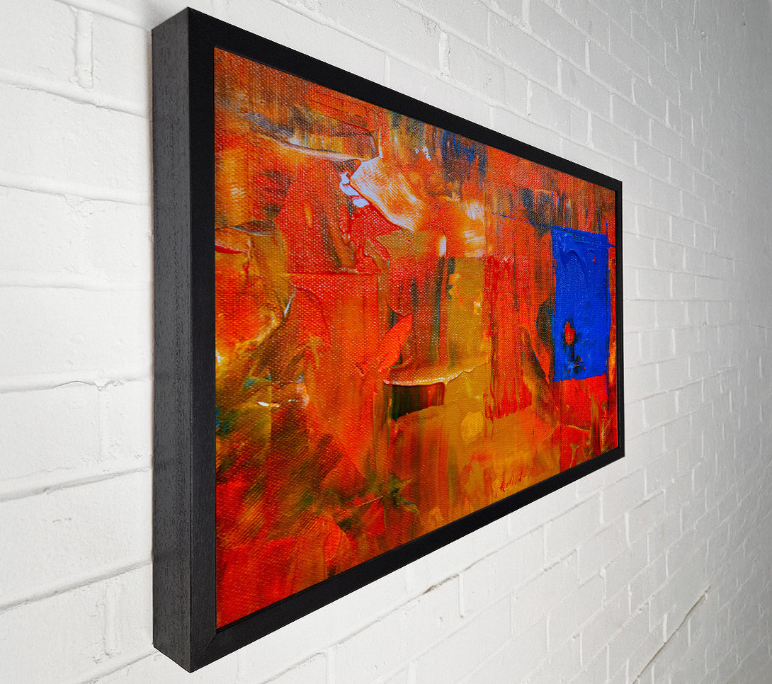  A Canvas Print of Orange And Blue Abstract Canvas Print