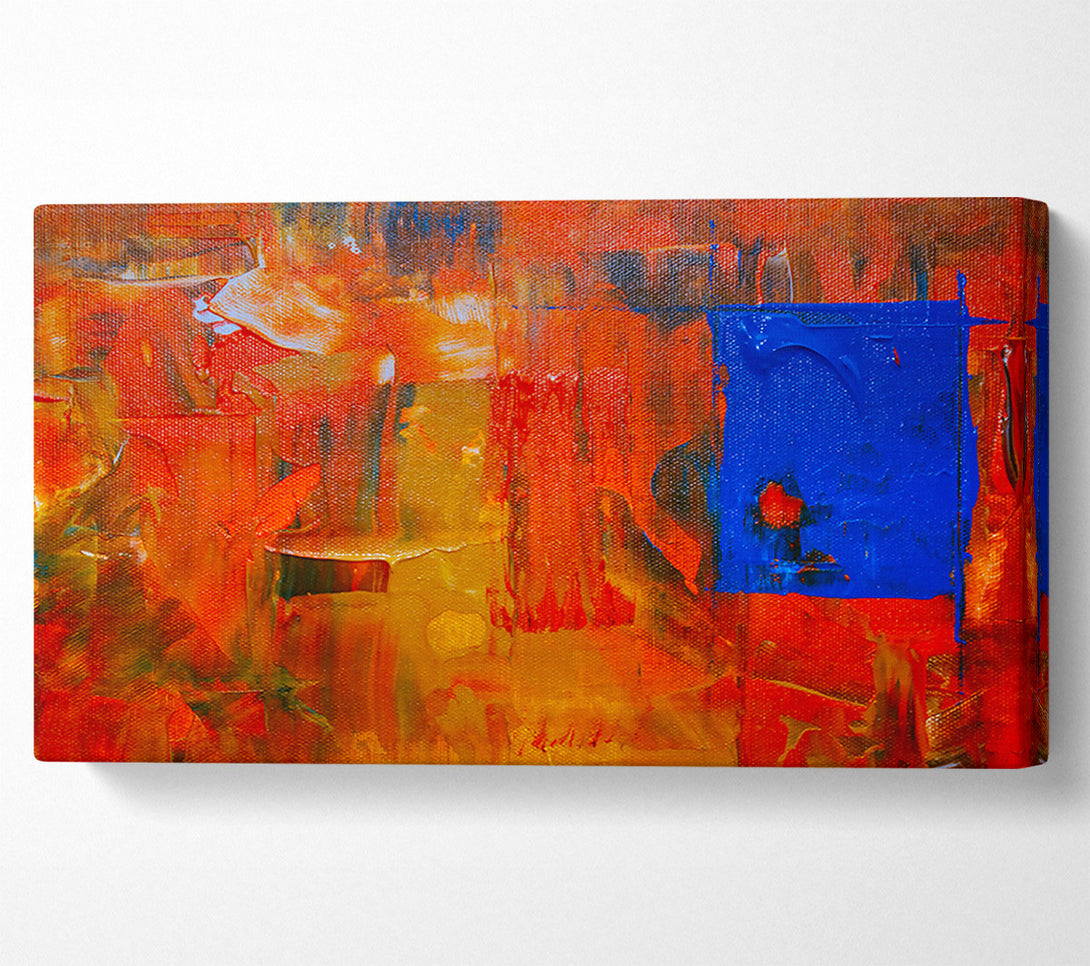  A Canvas Print of Orange And Blue Abstract Canvas Print