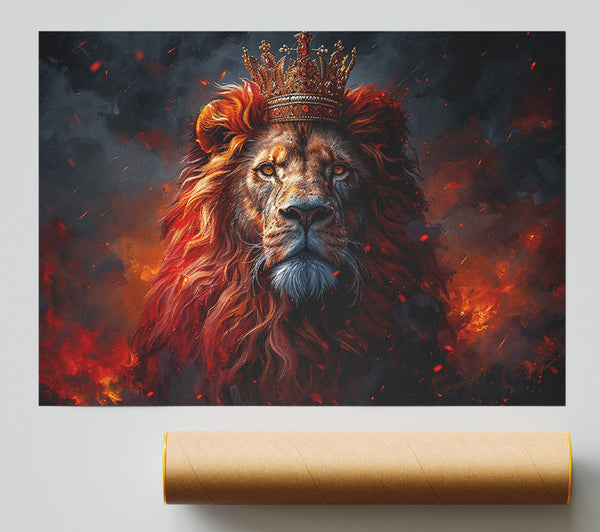Fiery Crowned King Print